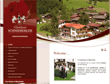 Tablet Screenshot of gaestehaus-schneeberger.at